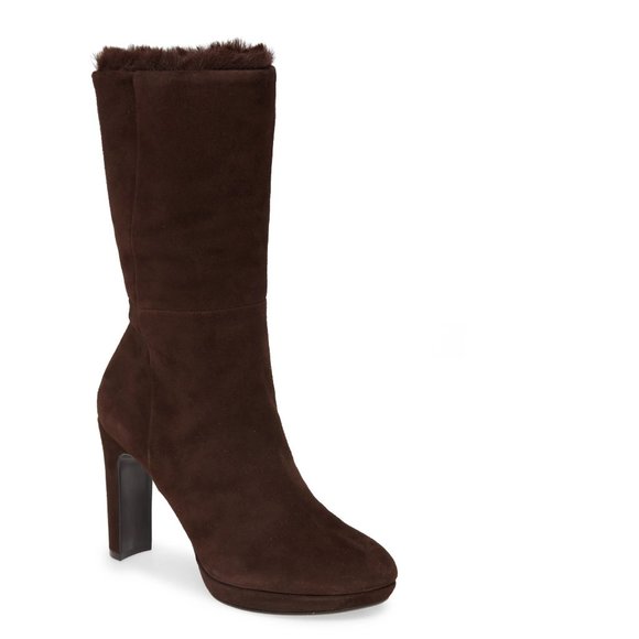 🎁 CALVIN KLEIN Pebbles Faux Shearling Lined Boot
